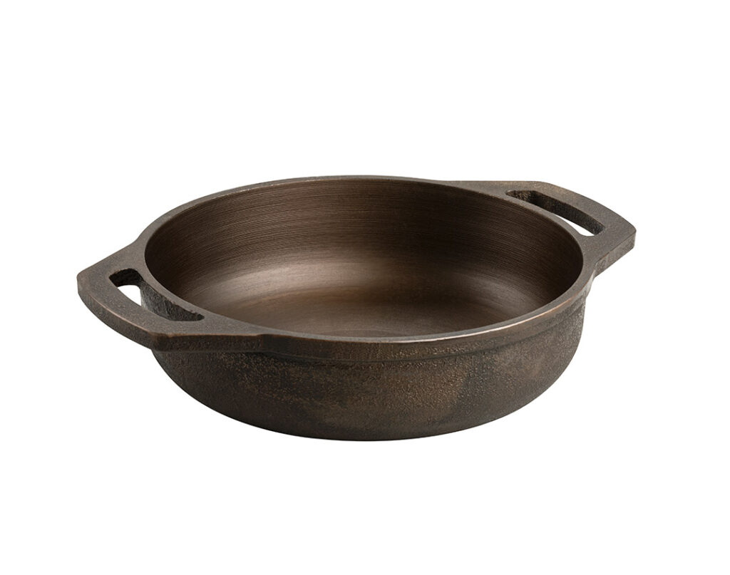 Cast Iron Gold Flat Kadai